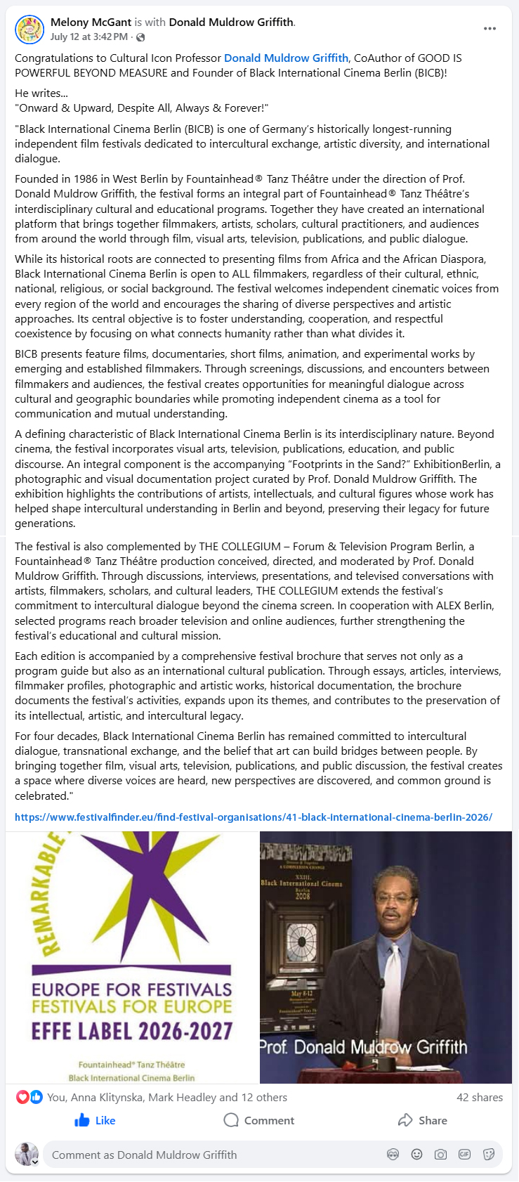 41. Black International Cinema Berlin 2026